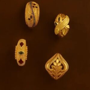 Flaring gold Daily wear ring combo and fingur ring for women and girls